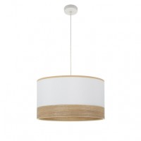 Distribuidor - Lâmpadas Diversas | Colgantes Moderno | COLGANTE OLGA 1XE27 BLANCO/BLANCO-MAD.CLARA REGX30X30 CM Ref: 190093001